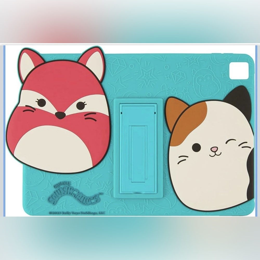 Squishmallows iPad Case Kids Tablet Cover 7th 8th 9th Gen Teal Stand NWT